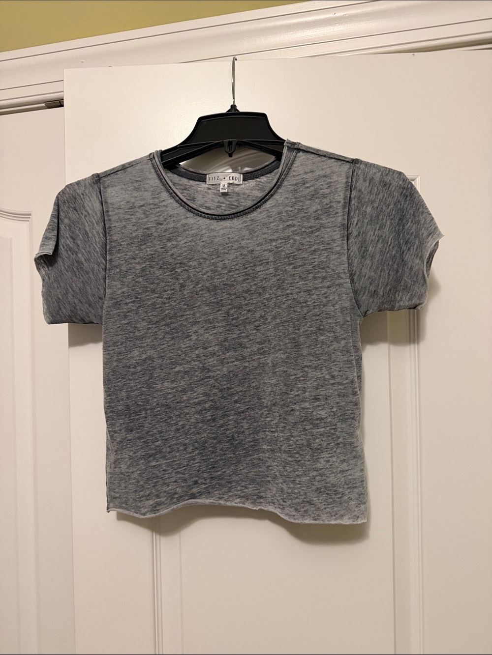 Ritz & Roy Heathered Gray Crop Tee